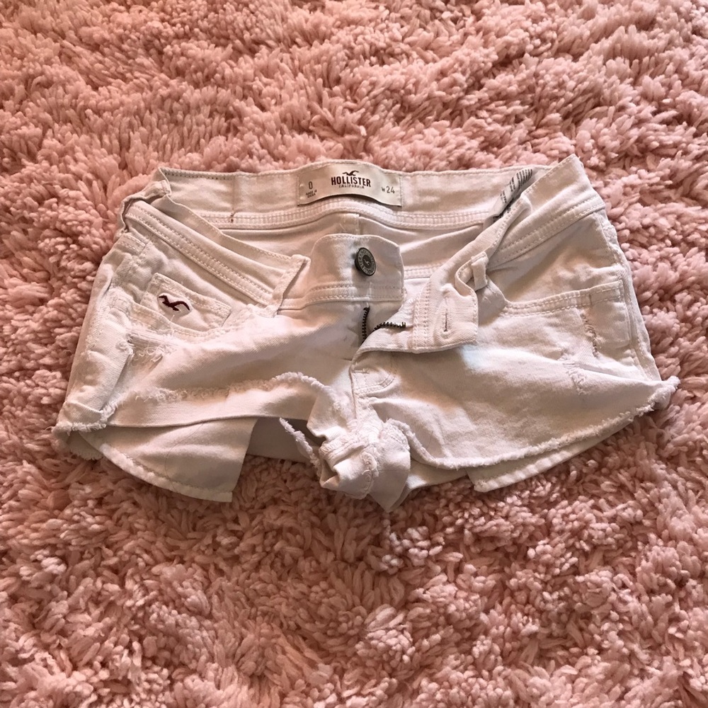 Hollister white shorts